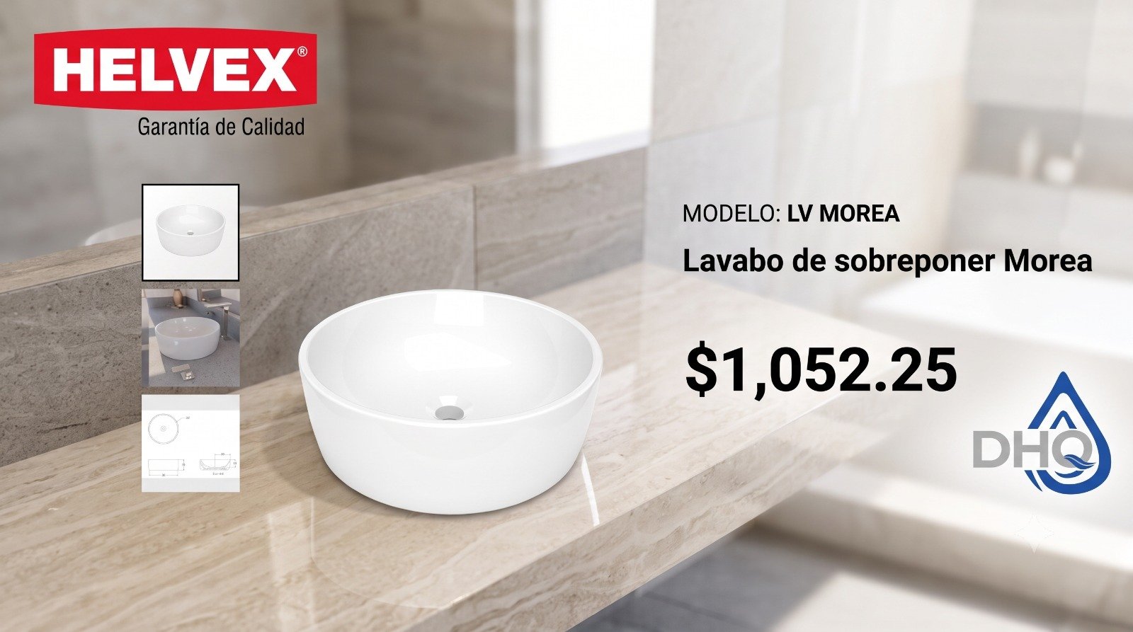 Página promocional de productos helvex